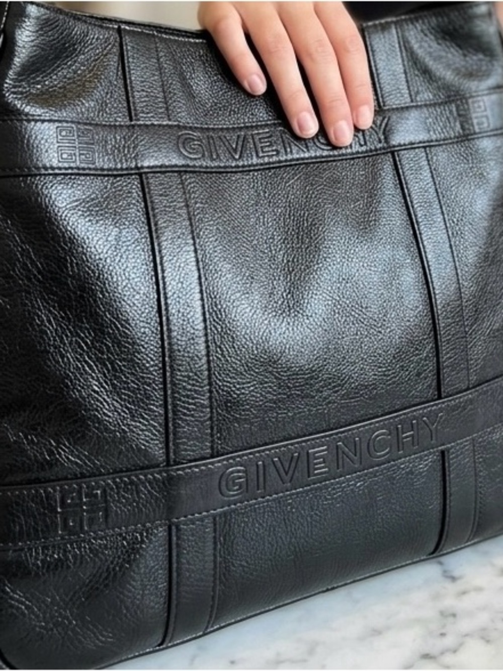 Authentic Vintage GIVENCHY Black
Leather Shoulder Bag